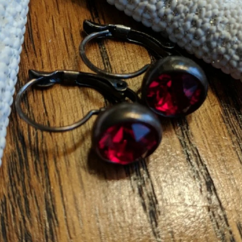 Touchstone Crystal Red Bliss Earrings